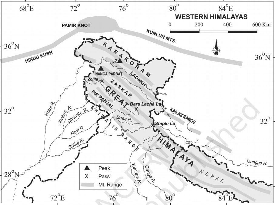 The Western Himalayas - Physical divisions of India